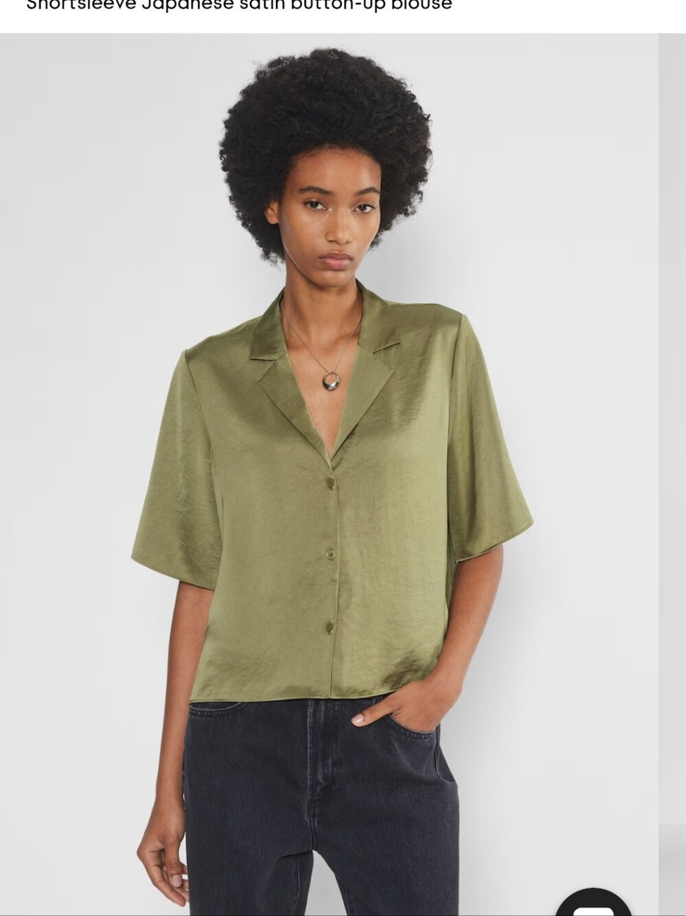 Aritzia Beso Satin Shirt  Sz Small